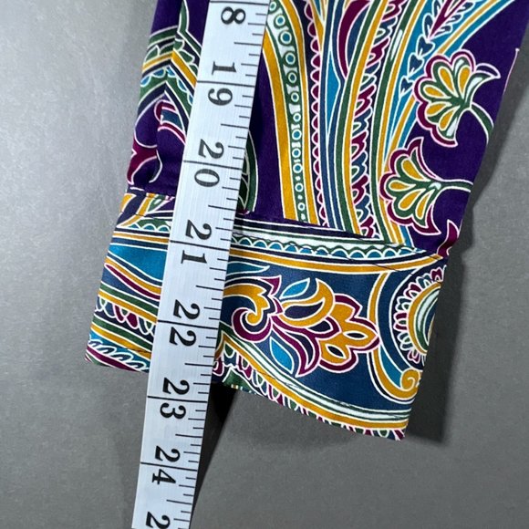 NWT Jones New York Multi Color Paisley Design Blouse Size PS - Picture 8 of 14